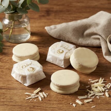 alfajor de chocolate blanco
