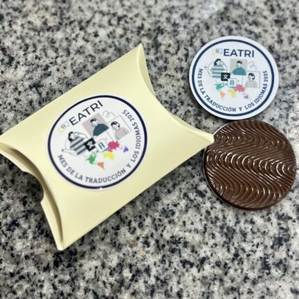 Discos de chocolate corporativos